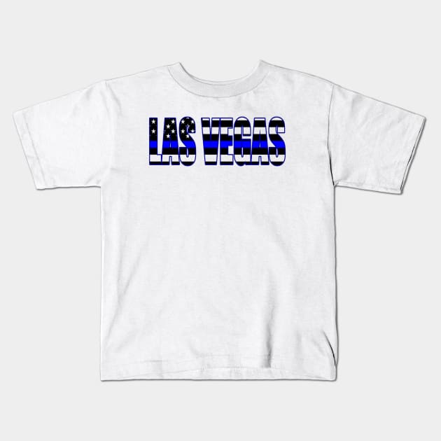 Protect and Serve in Las Vegas Police Flag PD Kids T-Shirt by adrinalanmaji